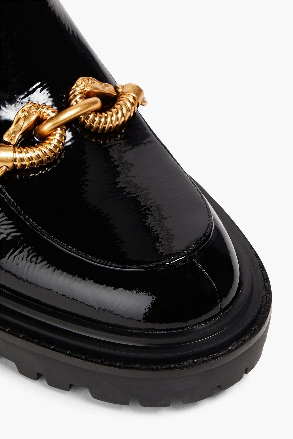 TORY BURCH Jessa embellished patent-leather Chelsea boots