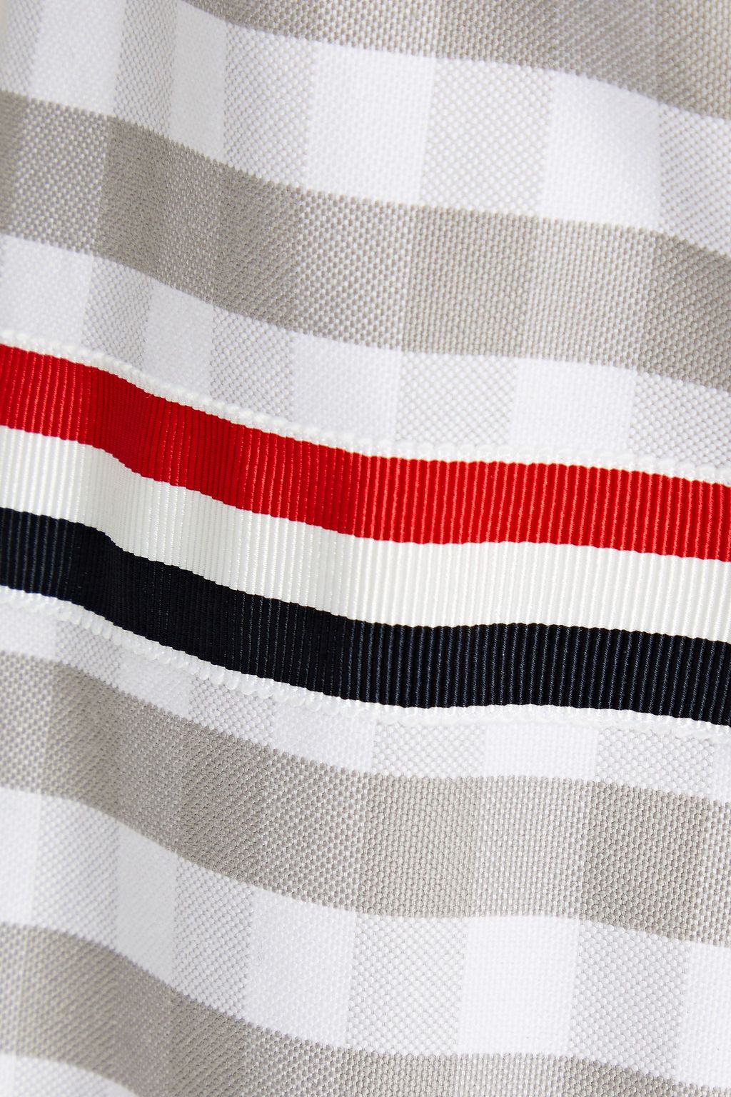 THOM BROWNE Striped gingham cotton shirt