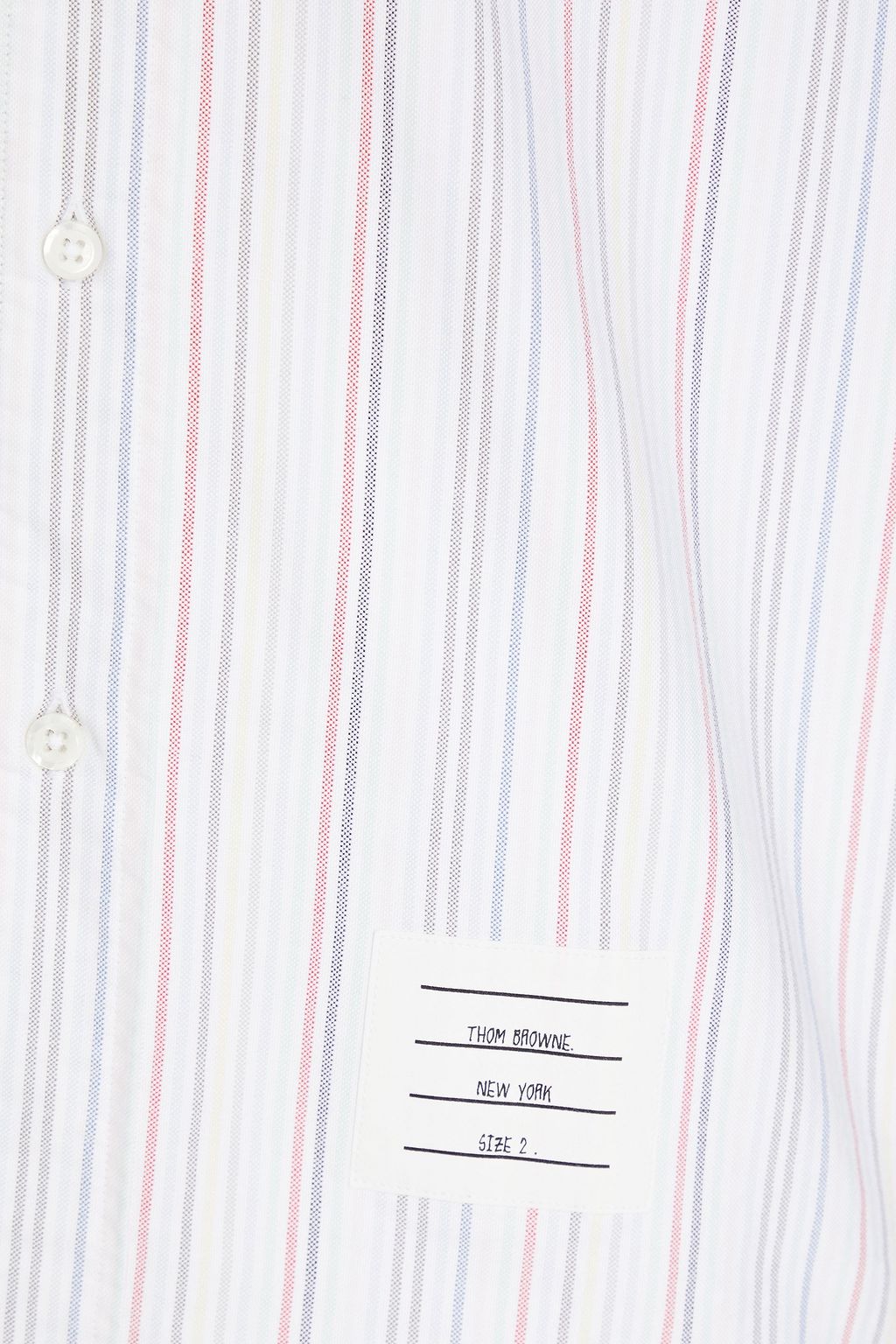 THOM BROWNE قميص من قماش أكسفورد مصنوع من القطن بتصميم مخطط