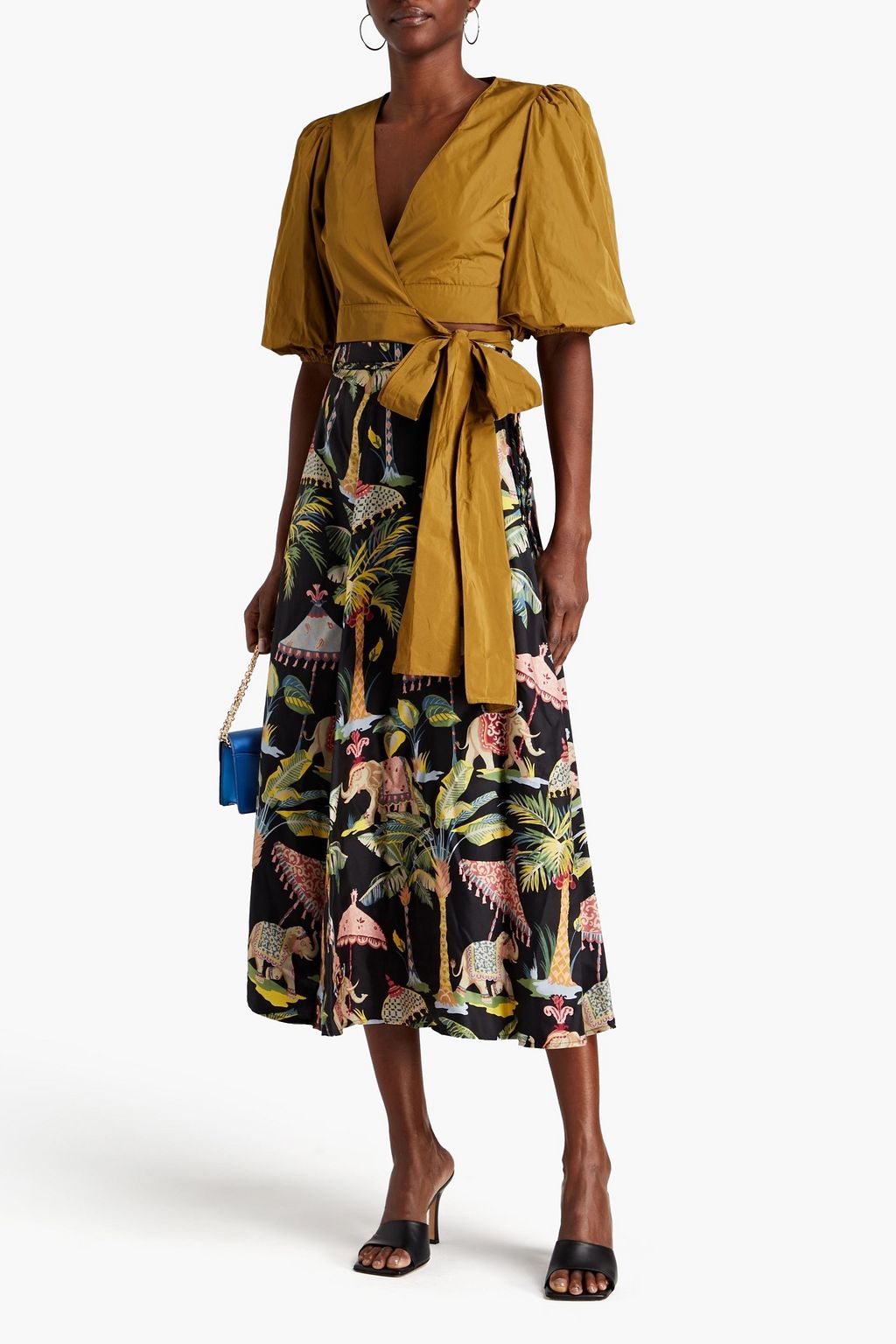 REDVALENTINO Taffeta wrap top
