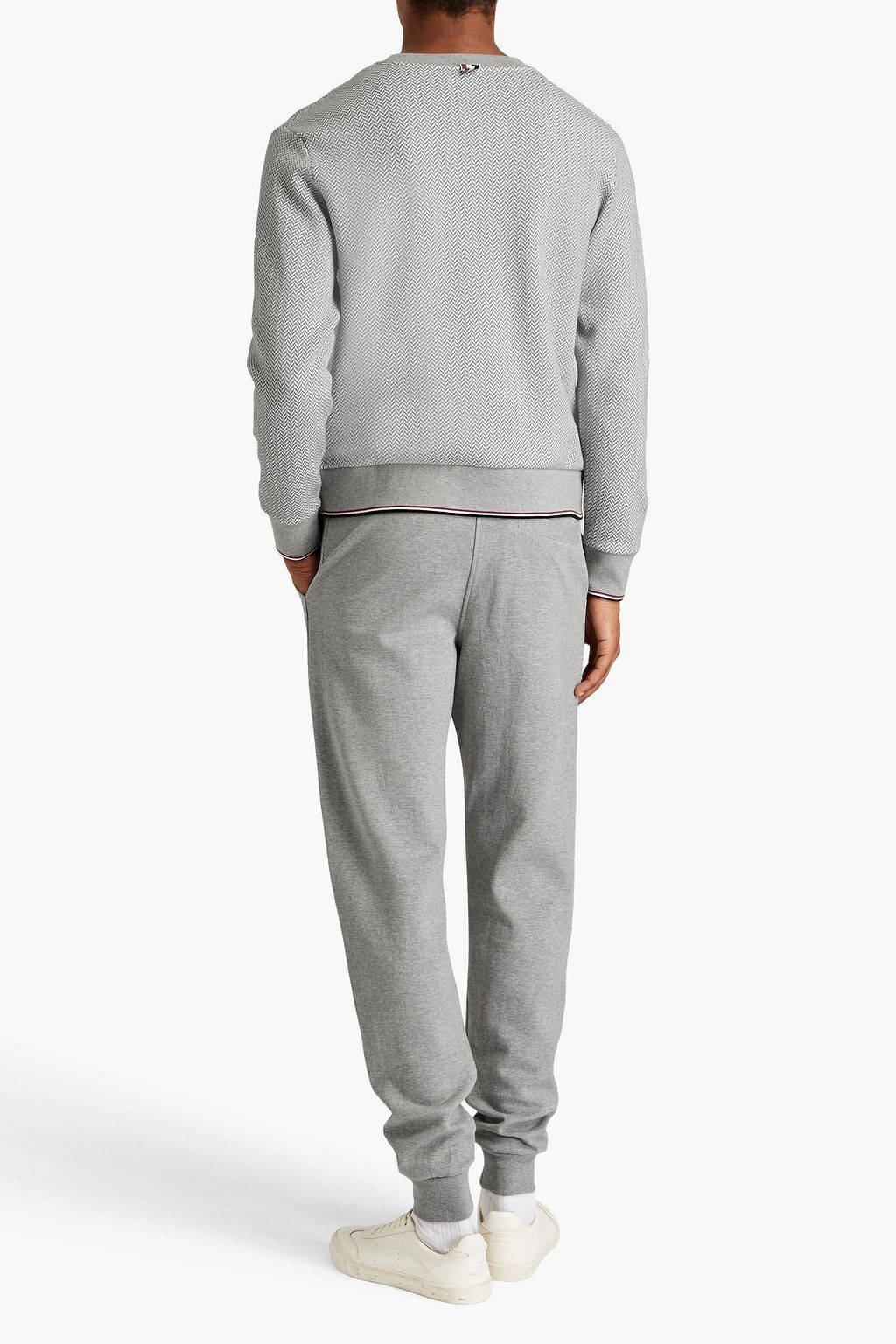 THOM BROWNE 자카드 니트 코튼 스웨터