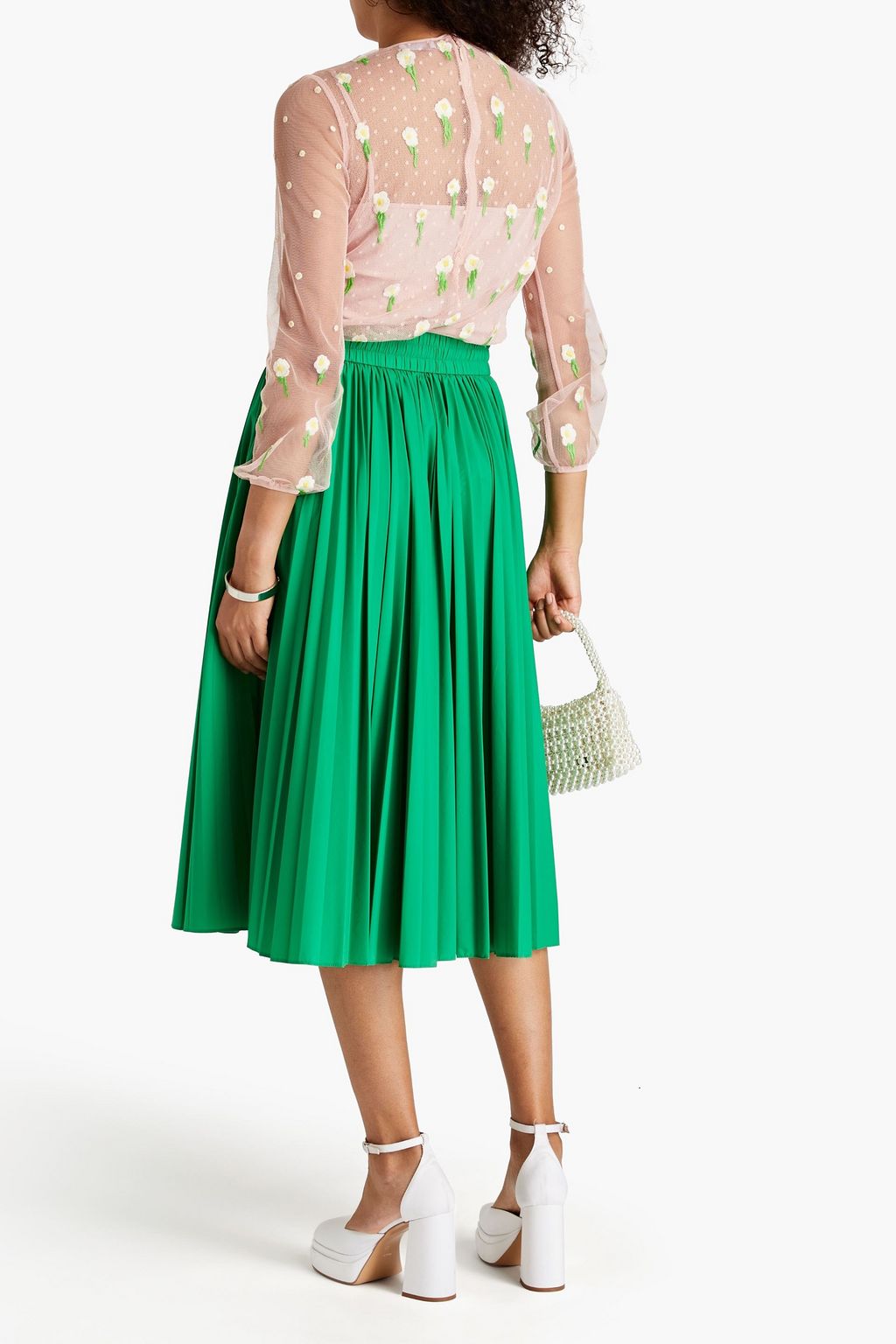 REDVALENTINO بلوزة من قماش بوان ديسبري بتصميم مطرّز