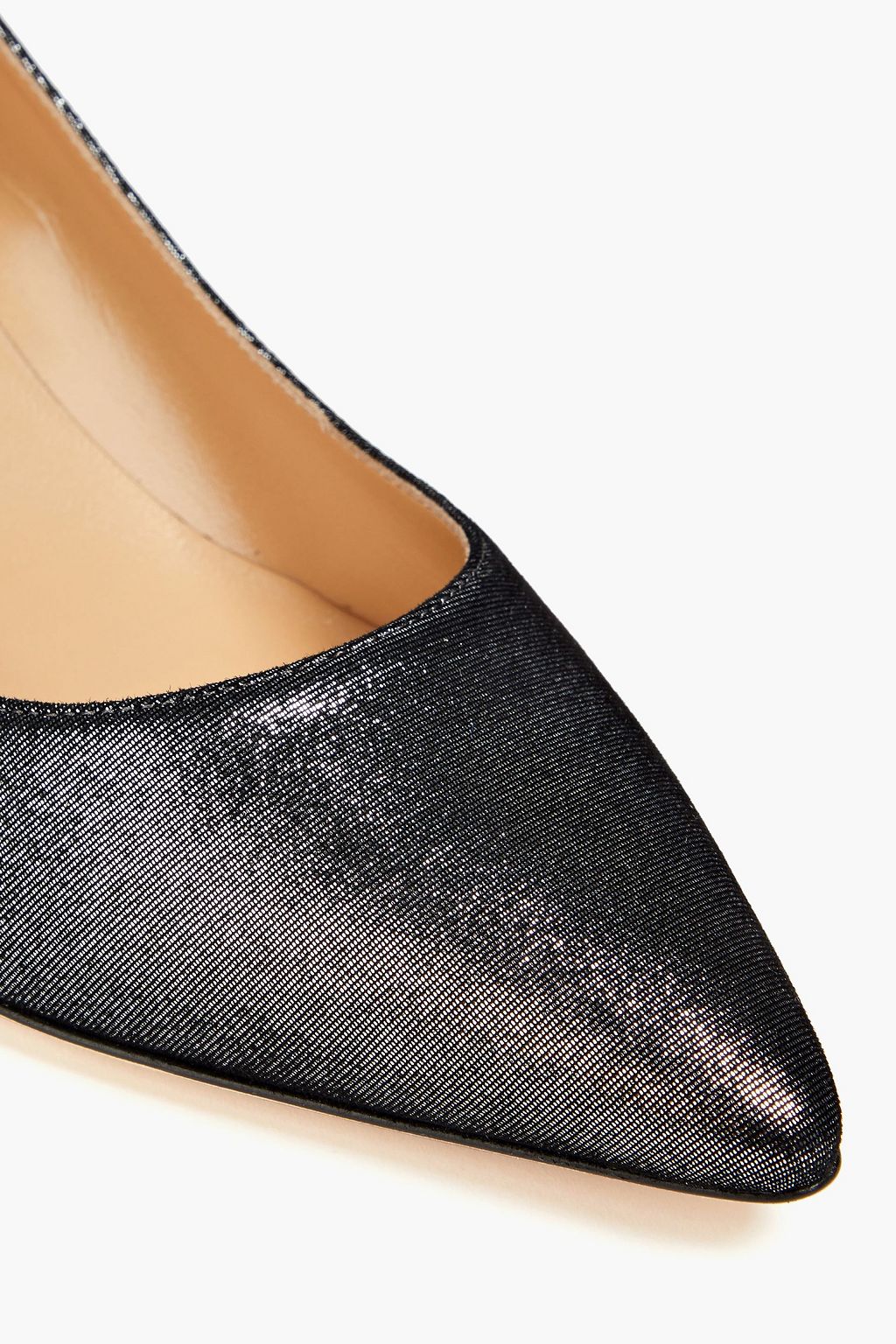 SERGIO ROSSI Metallic suede pumps