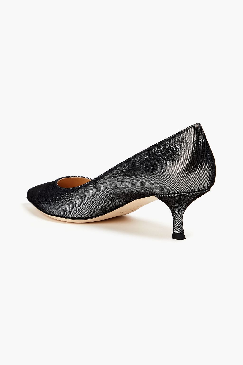 SERGIO ROSSI Metallic suede pumps