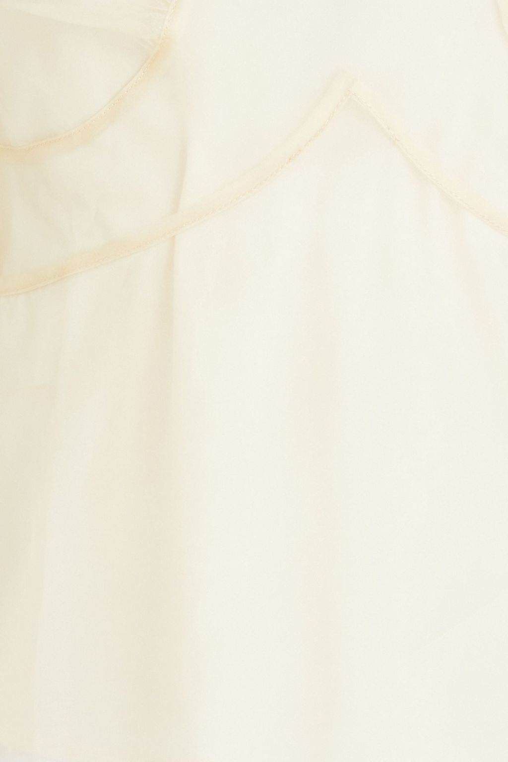 REDVALENTINO Floral-appliquéd silk-organza top
