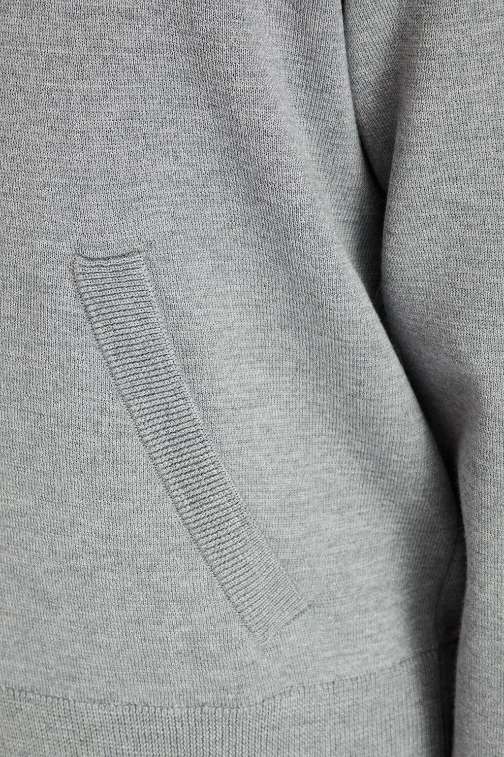 THOM BROWNE Striped merino wool zip-up cardigan