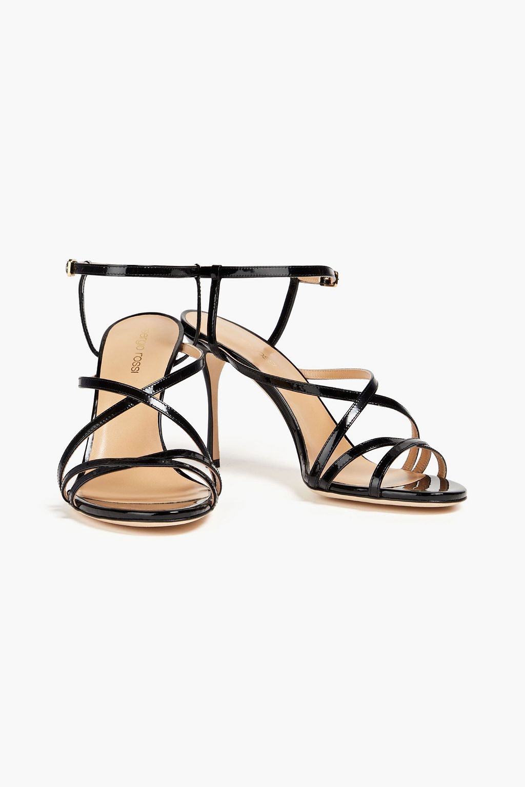 SERGIO ROSSI Bon Ton patent leather sandals THE OUTNET