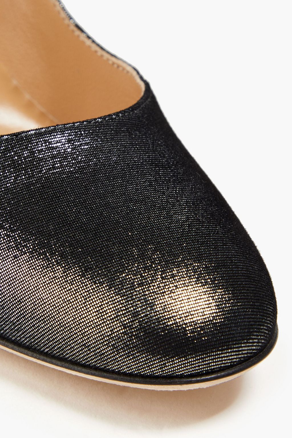 SERGIO ROSSI Metallic suede pumps