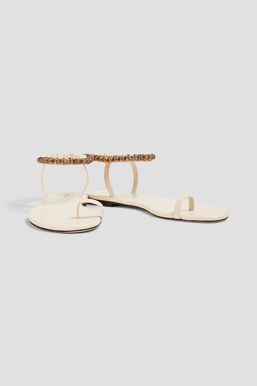 TORY BURCH 카프리 장식 디테일 가죽 샌들