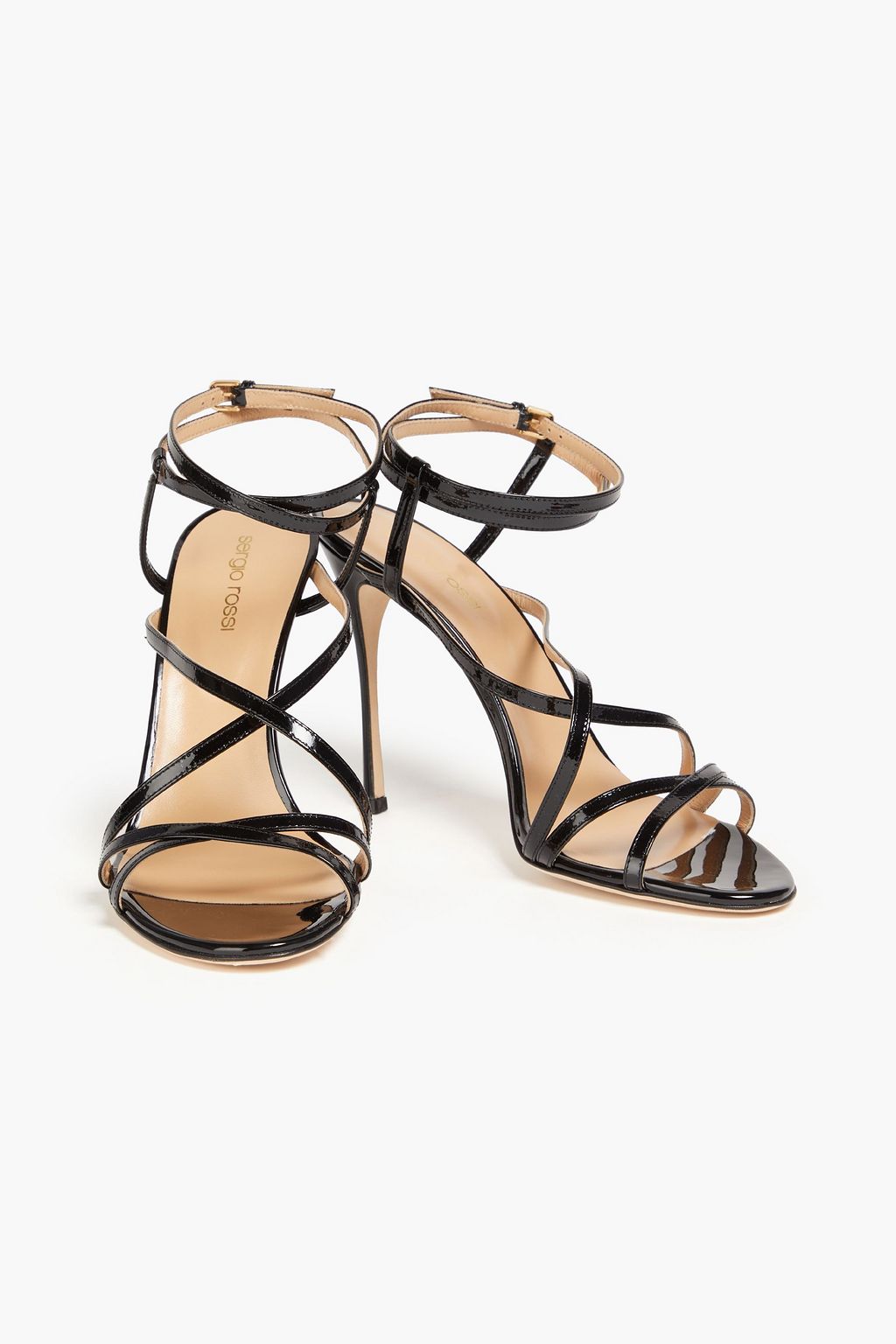 SERGIO ROSSI Bon Ton 105 patent-leather sandals
