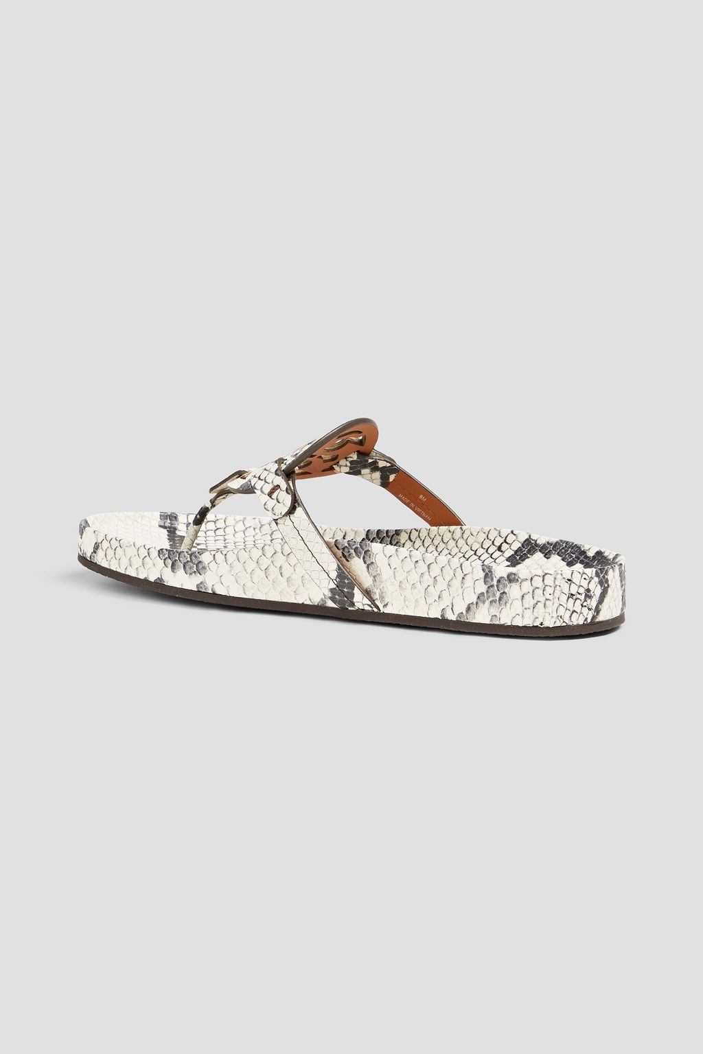 TORY BURCH Braided snake-effect leather sandals