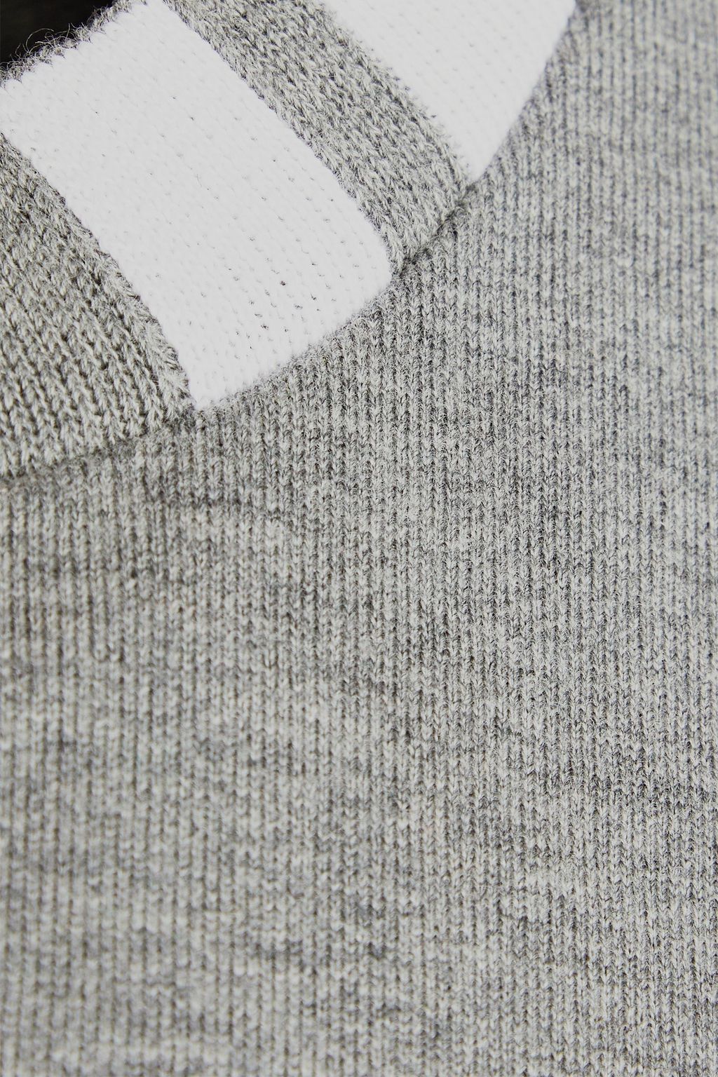 THOM BROWNE Striped French cotton-terry sweatshirt