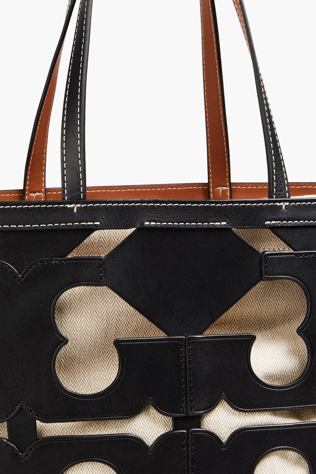 TORY BURCH Lazer-cut leather tote