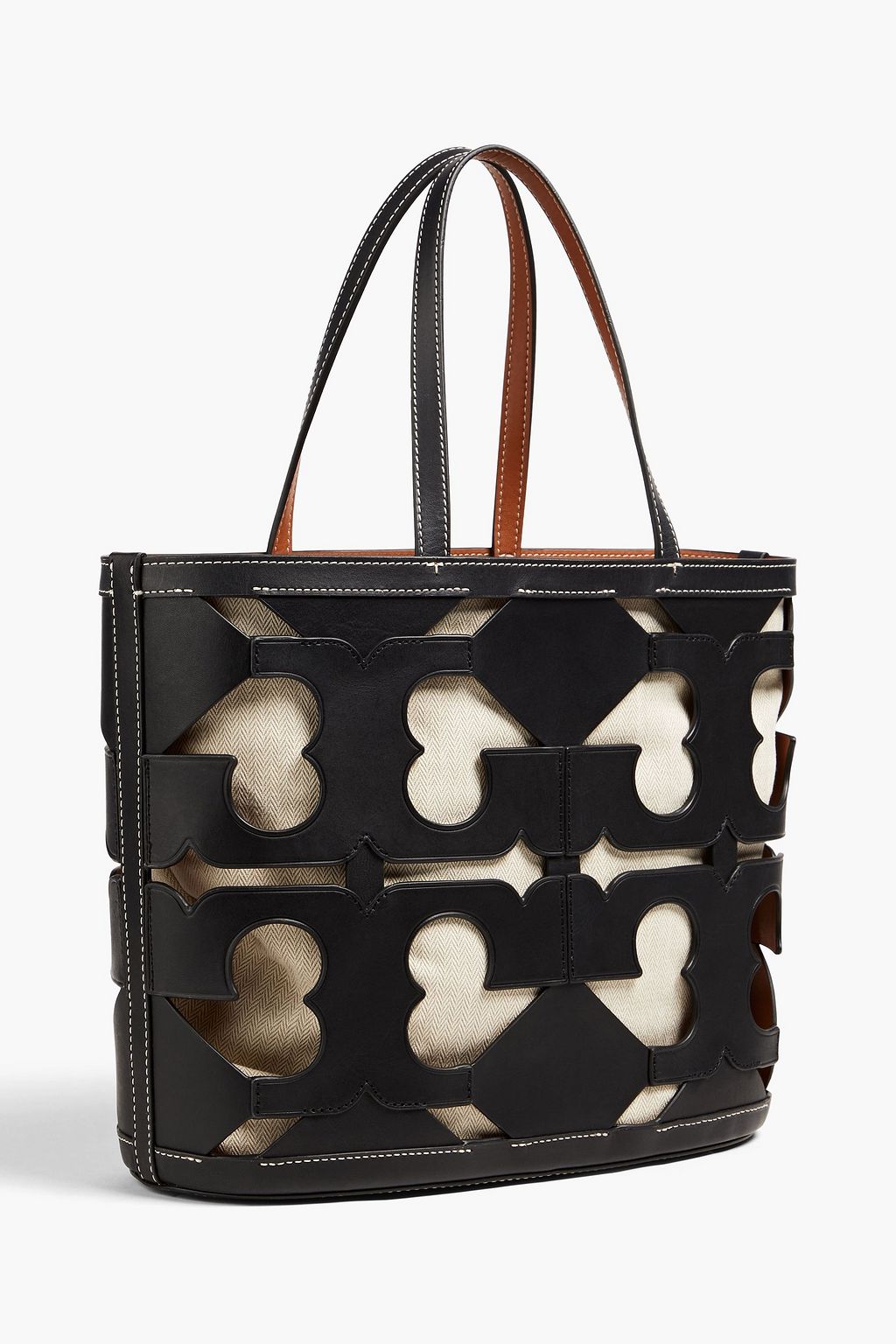 TORY BURCH Lazer-cut leather tote
