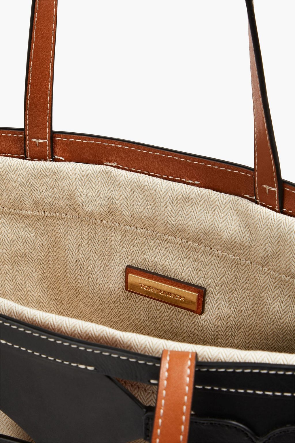 TORY BURCH Lazer-cut leather tote