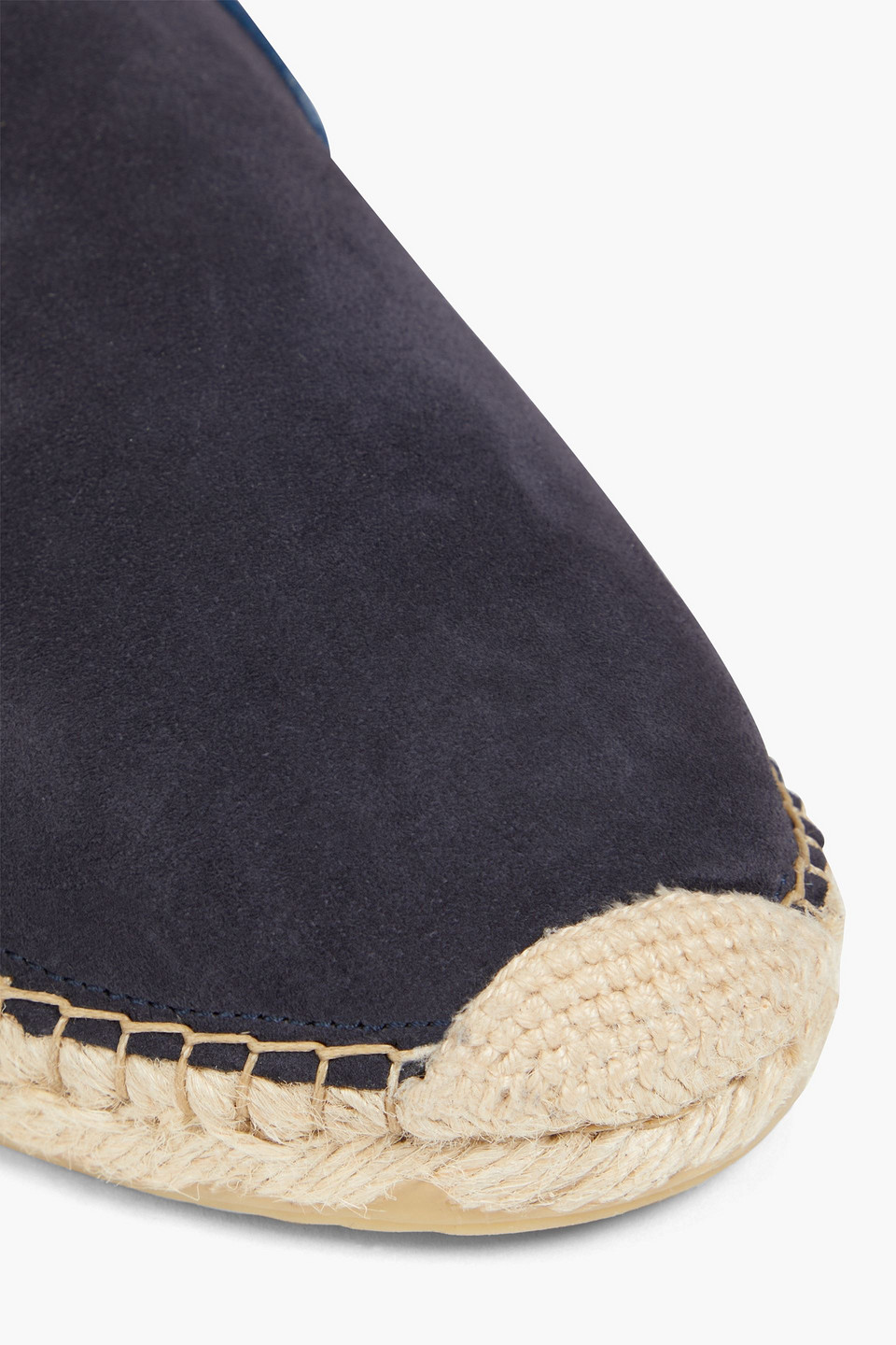 Shop Frescobol Carioca Veluso Suede Collapsible-heel Espadrilles In Navy