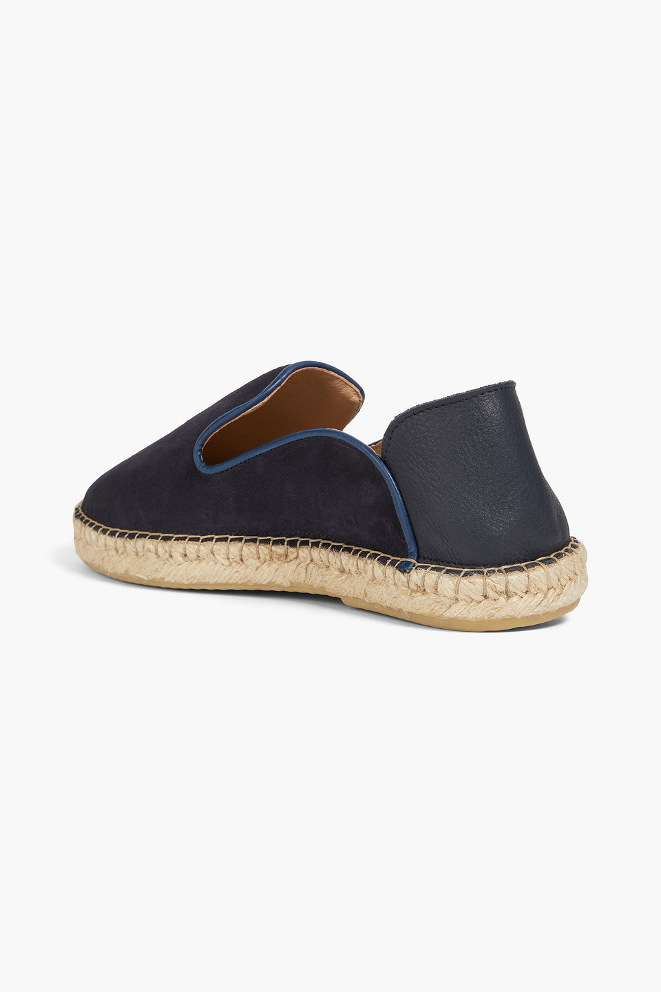 Shop Frescobol Carioca Veluso Suede Collapsible-heel Espadrilles In Navy