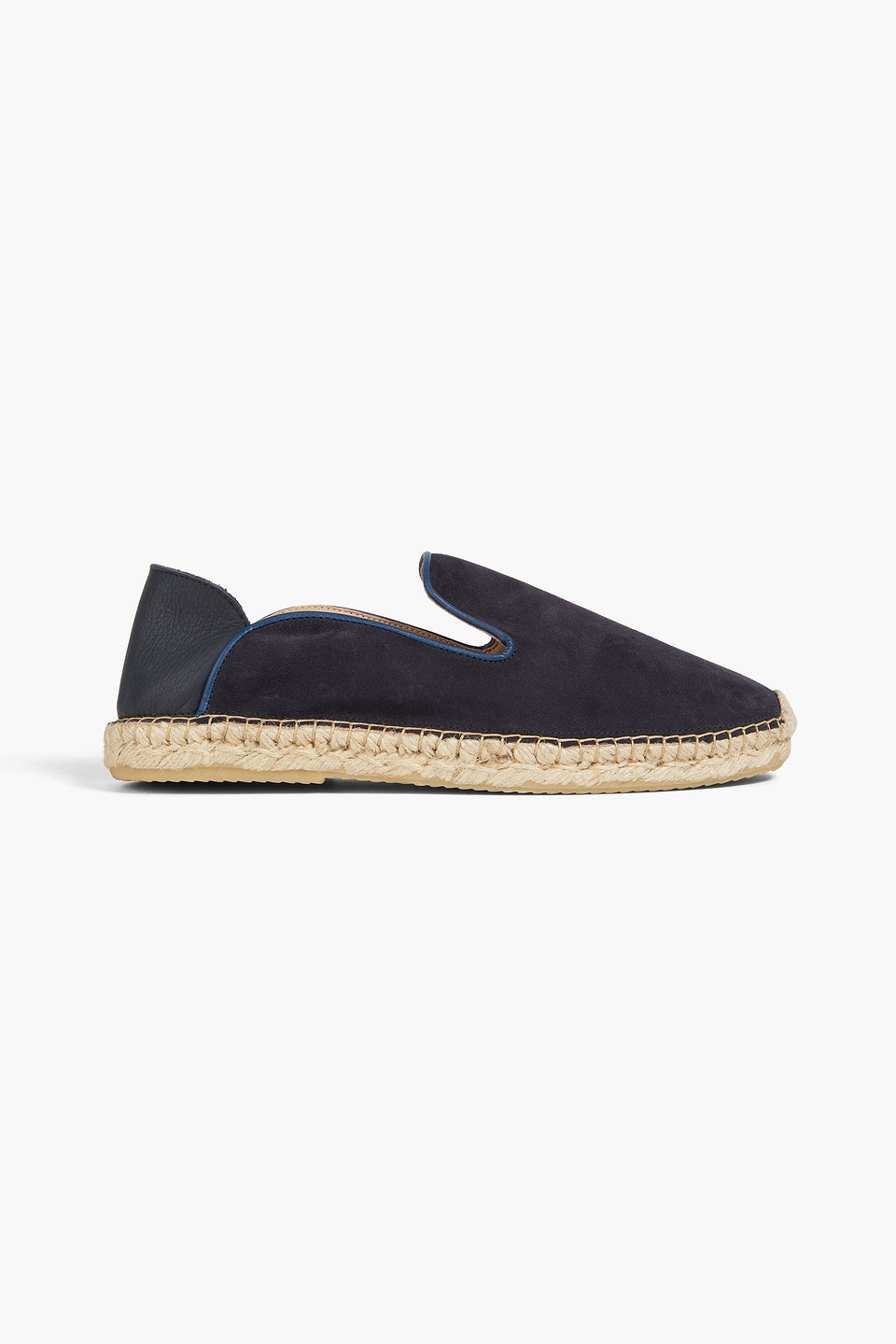 Frescobol Carioca Veluso Suede Collapsible-heel Espadrilles In Navy