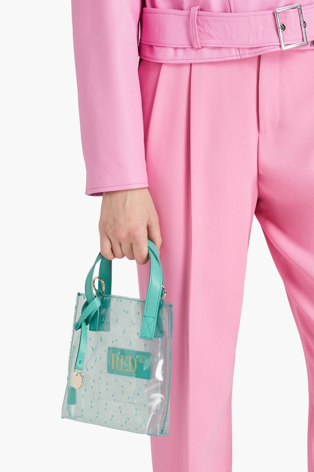 RED(V) Point d'esprit and PVC tote