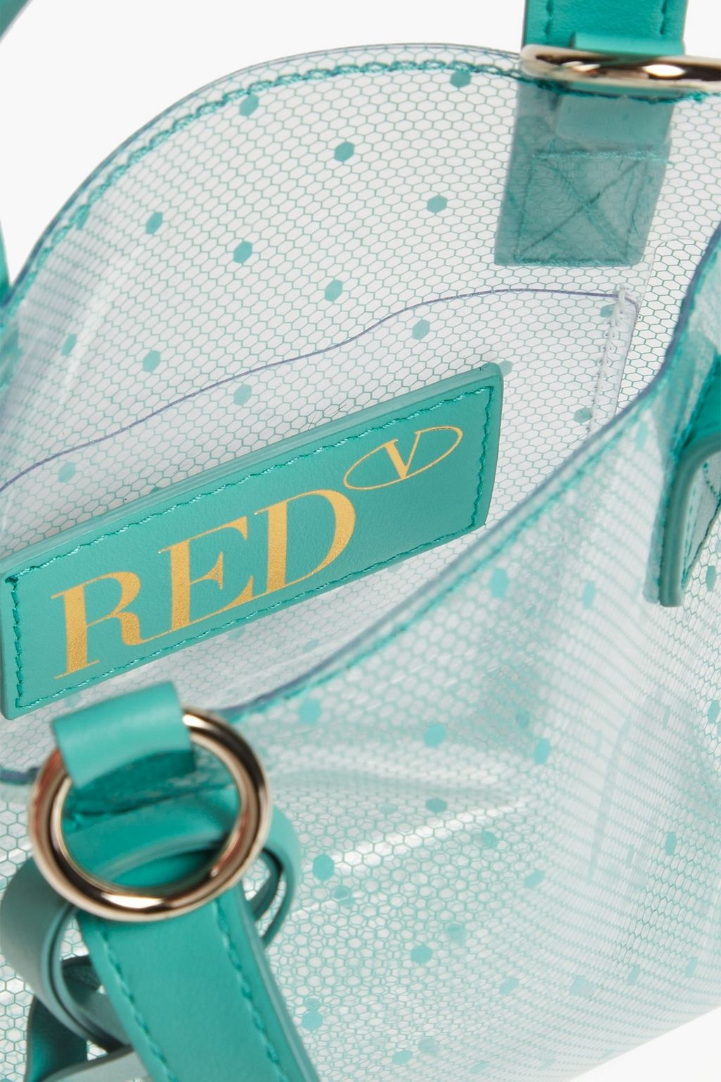 RED(V) Point d'esprit and PVC tote