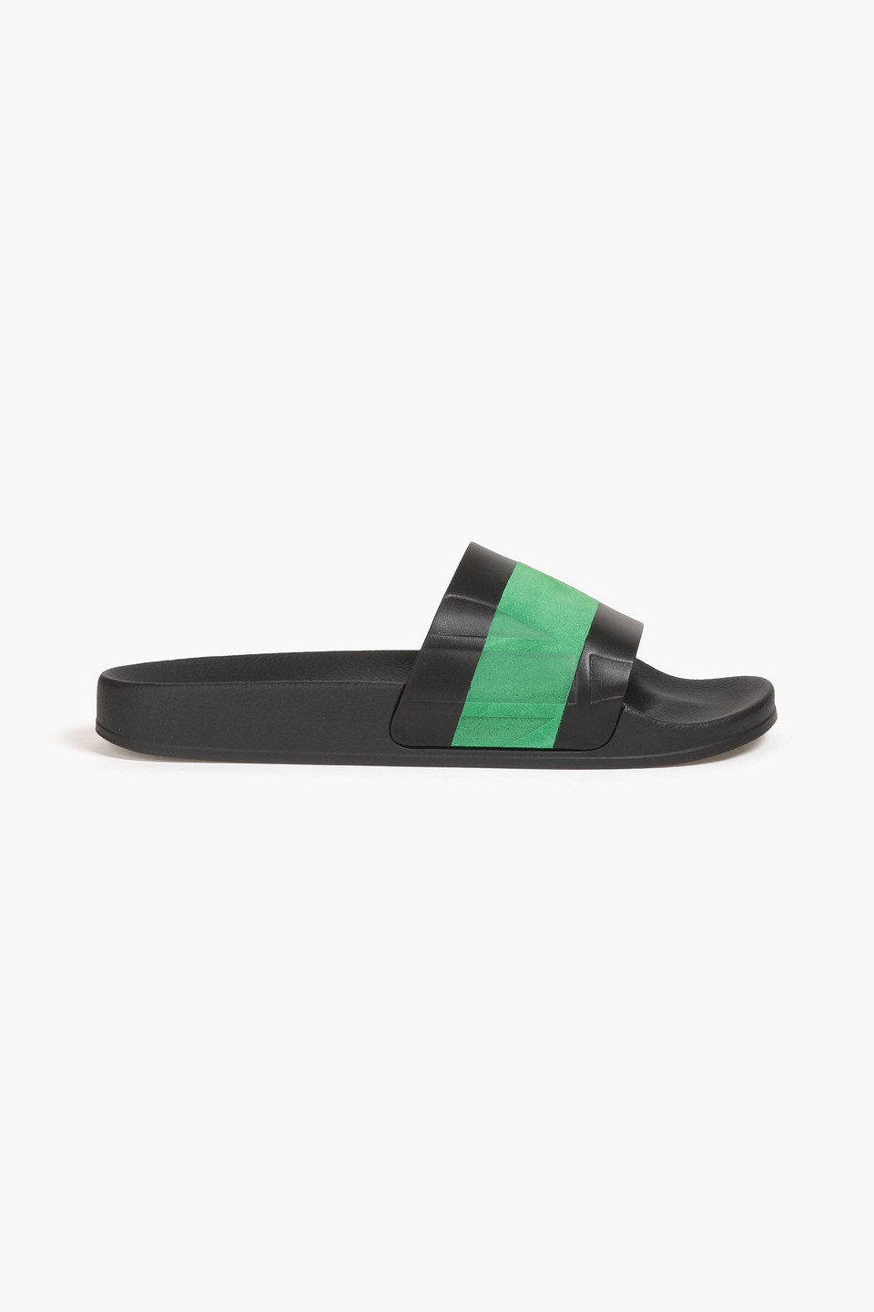Humberto striped leather slides