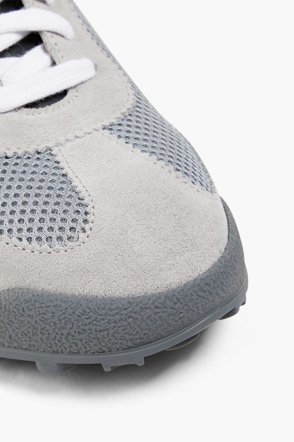 THOM BROWNE Suede and mesh sneakers