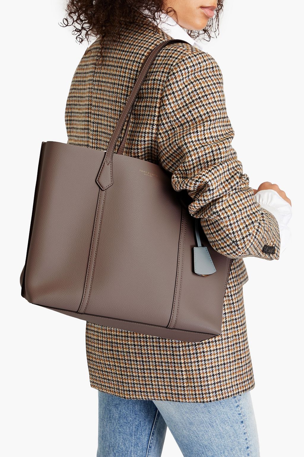 TORY BURCH Perry pebbled-leather tote