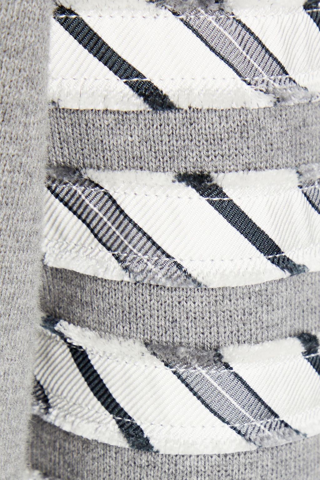 THOM BROWNE Twill-trimmed cotton cardigan