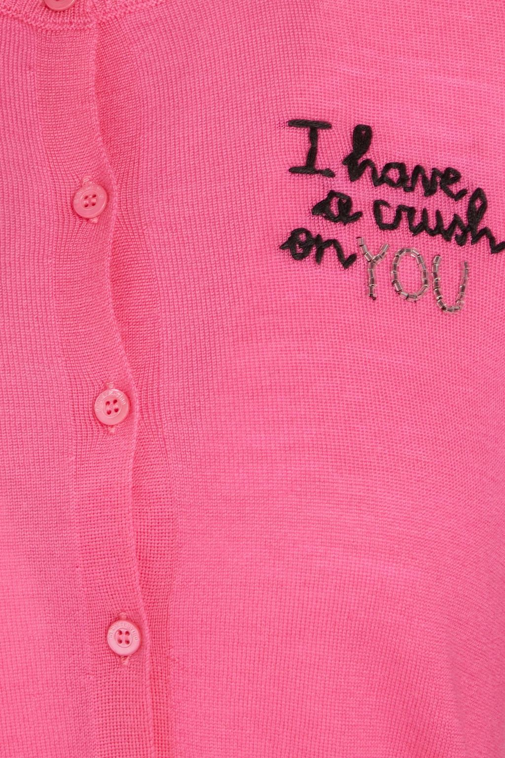 REDVALENTINO Embroidered embellished wool cardigan
