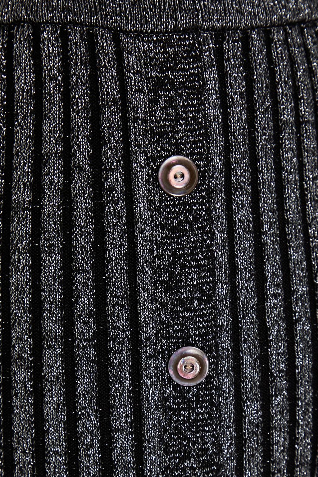 TORY BURCH Bleistiftrock in Midilänge aus einer gerippten Merinowollmischung mit Metallic-Effekt