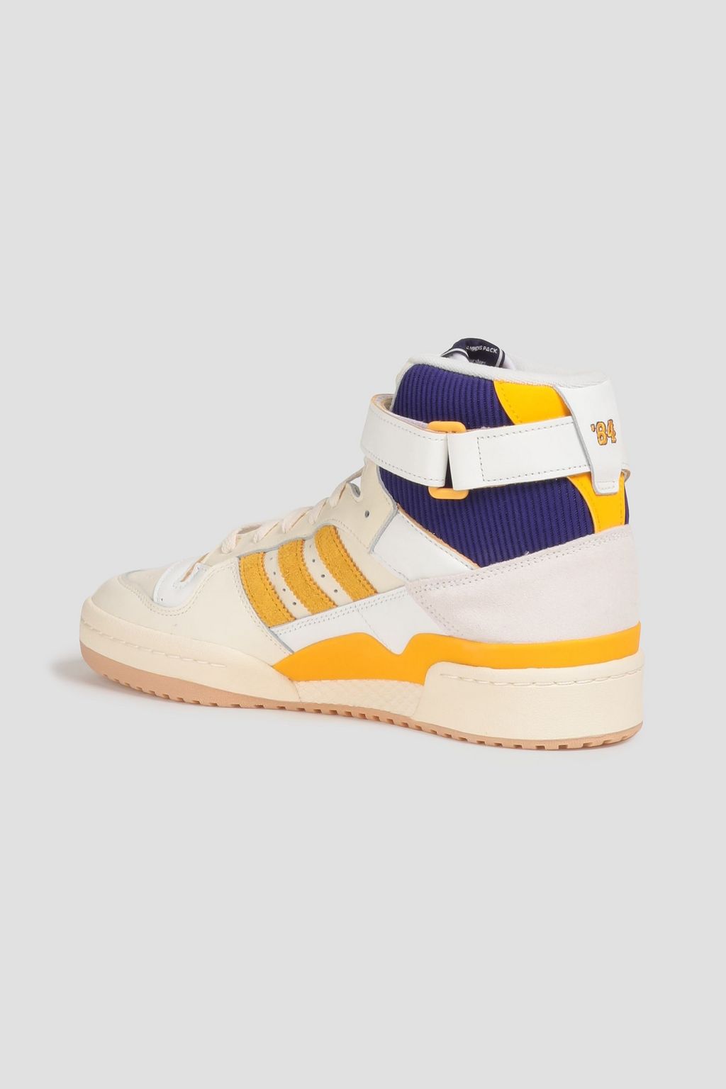 ADIDAS ORIGINALS 포럼 84 메쉬 & 가죽 하이탑 스니커즈