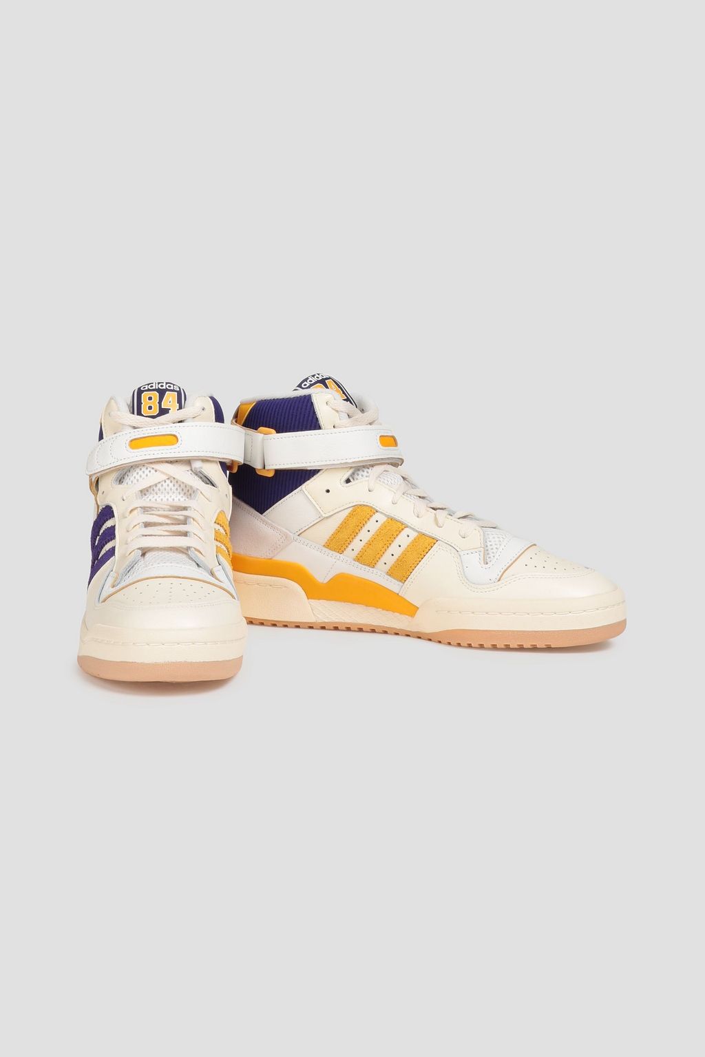 ADIDAS ORIGINALS 포럼 84 메쉬 & 가죽 하이탑 스니커즈