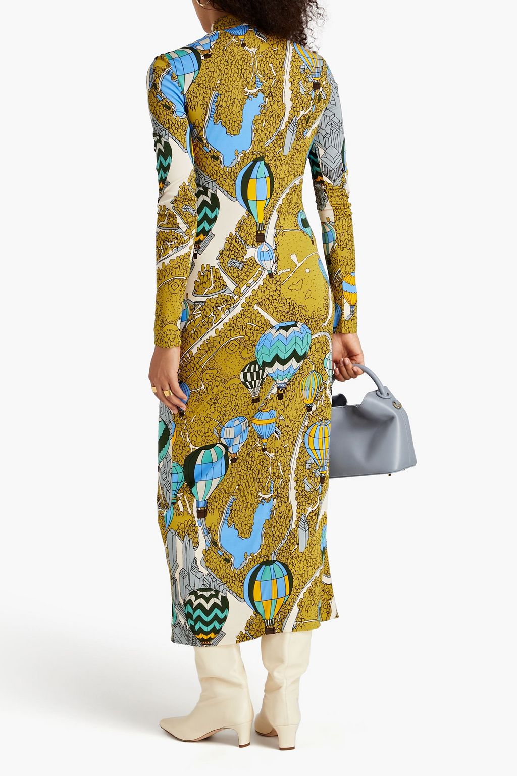 TORY BURCH Printed jersey midi dress