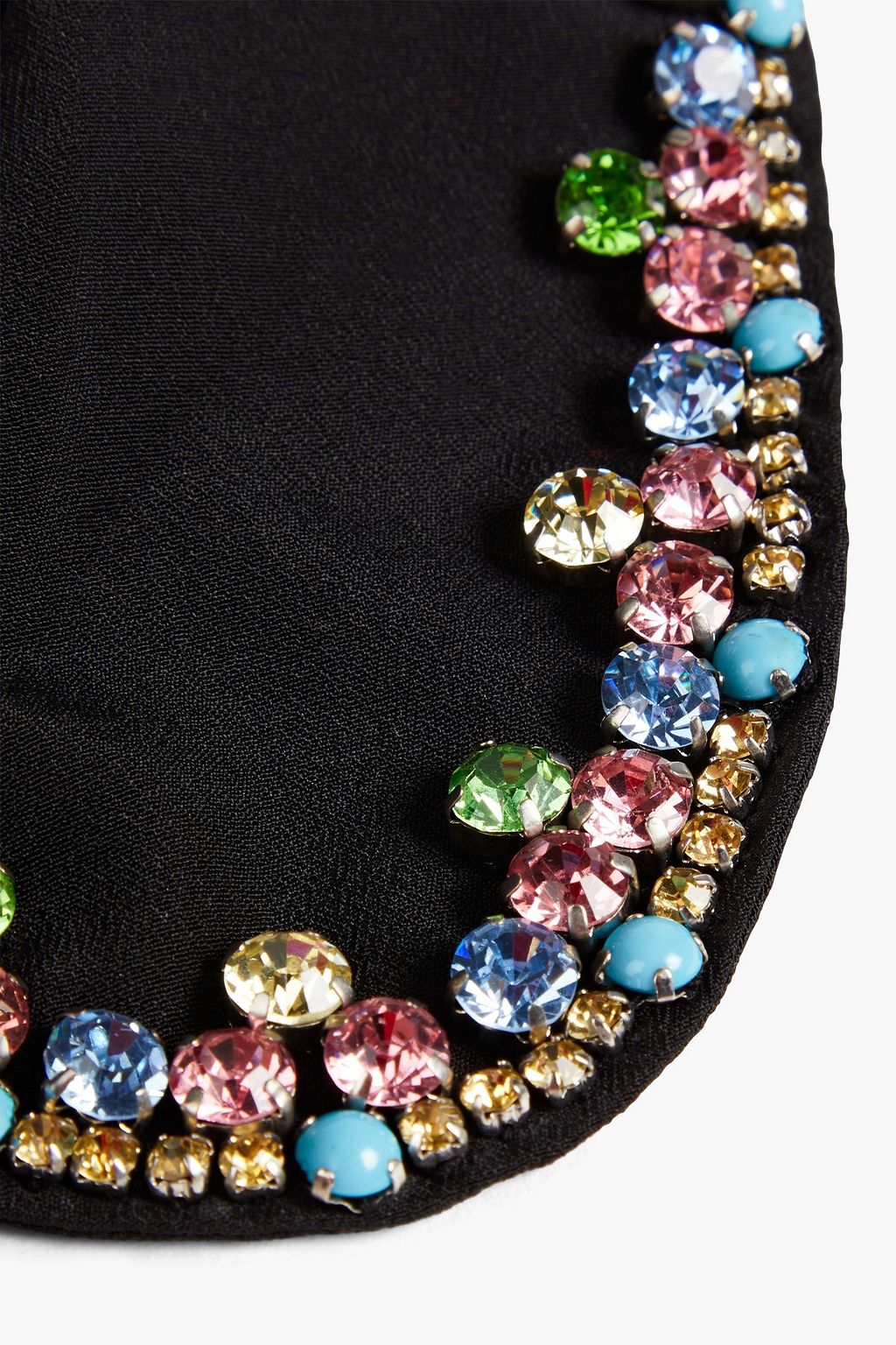 RED(V) Crystal-embellished crepe de chine collar