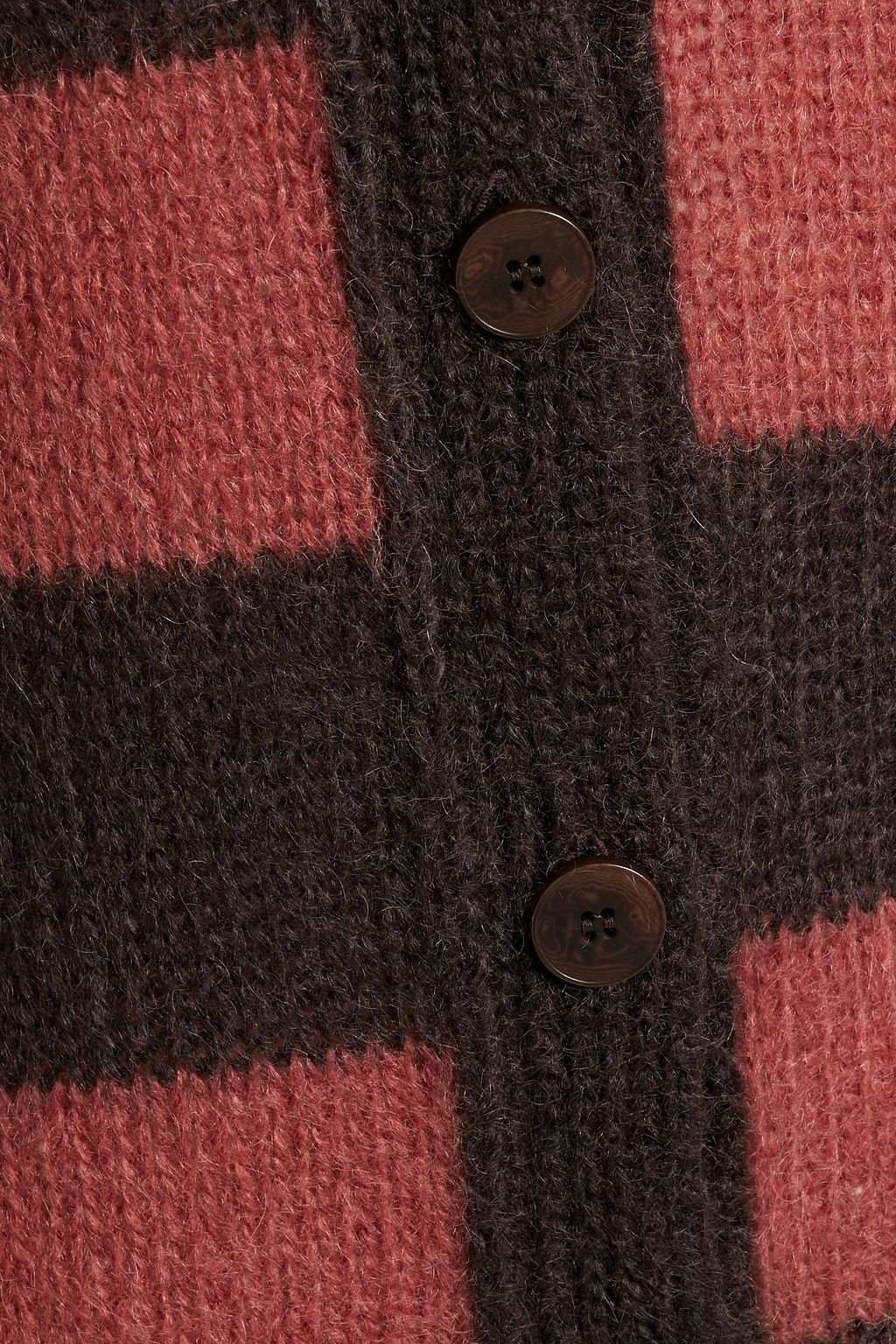 IRIS & INK Lily striped mohair-blend cardigan