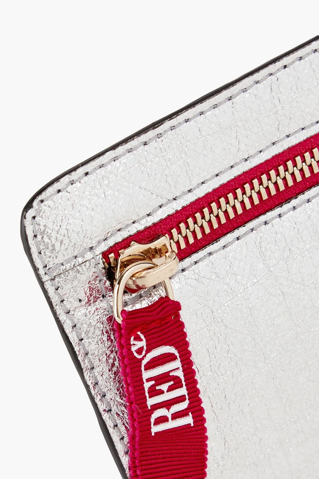 RED(V) Metallic coated canvas pouch