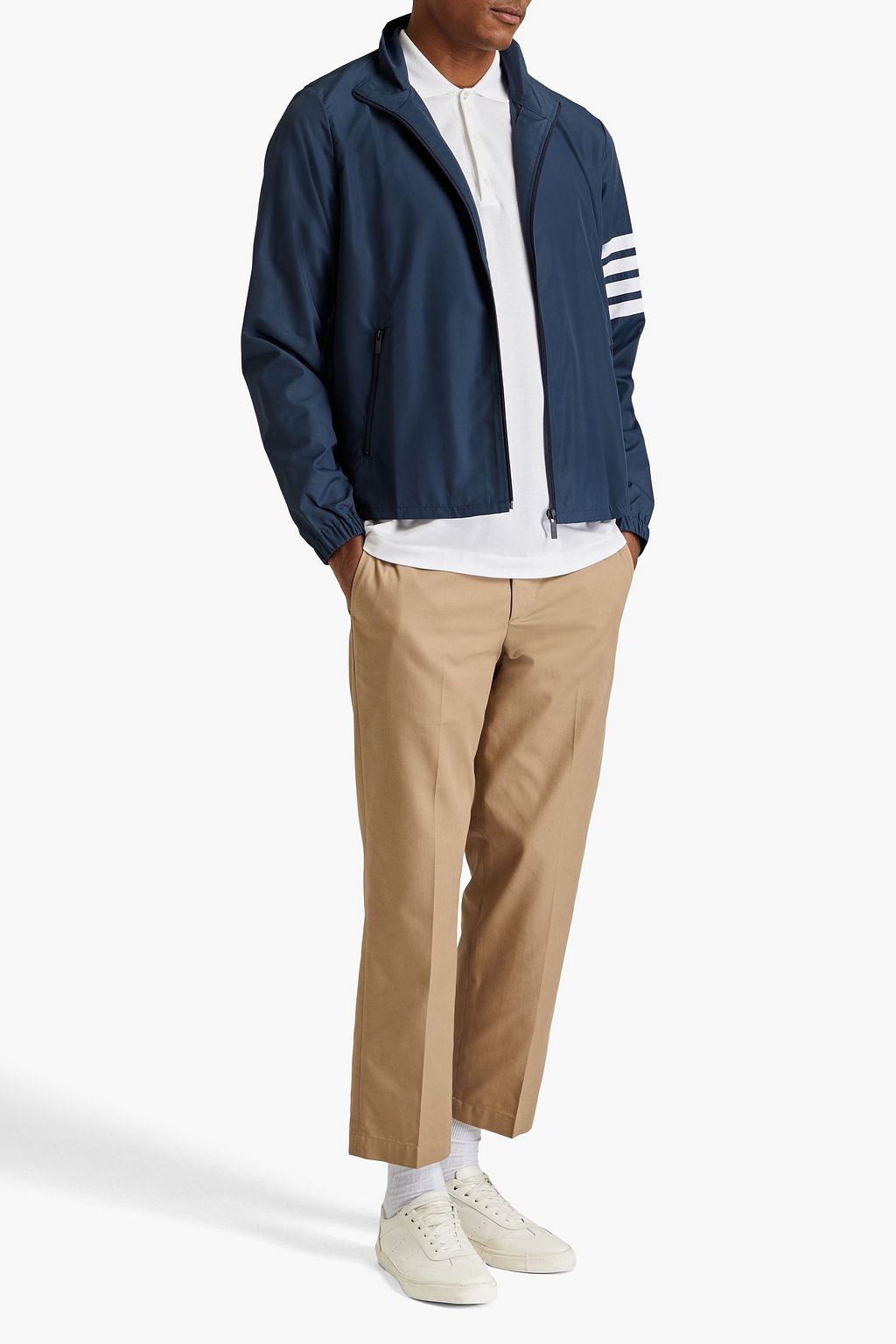 THOM BROWNE Striped shell jacket