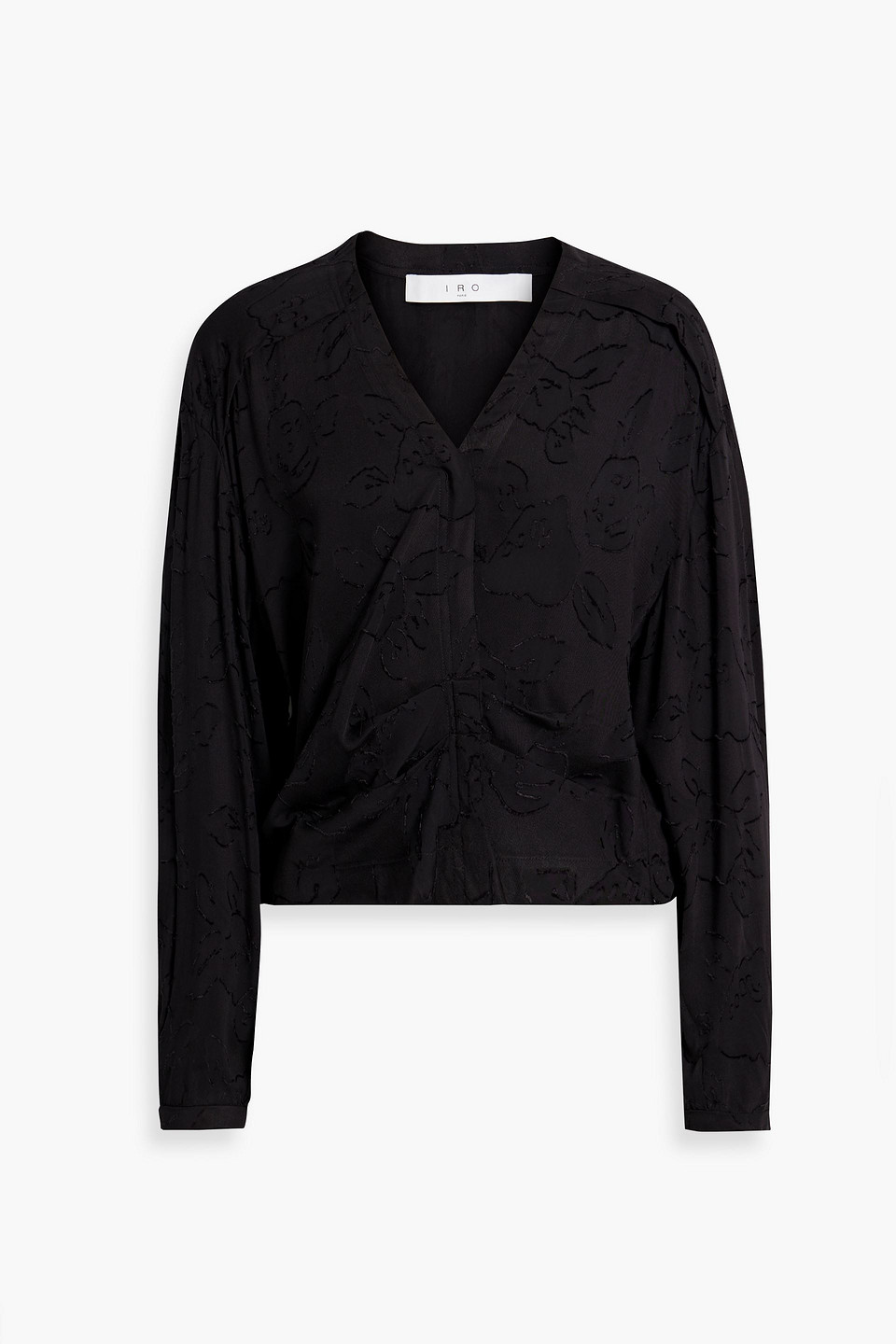 Iro Gipa Fil Coupé Twill Blouse In Black