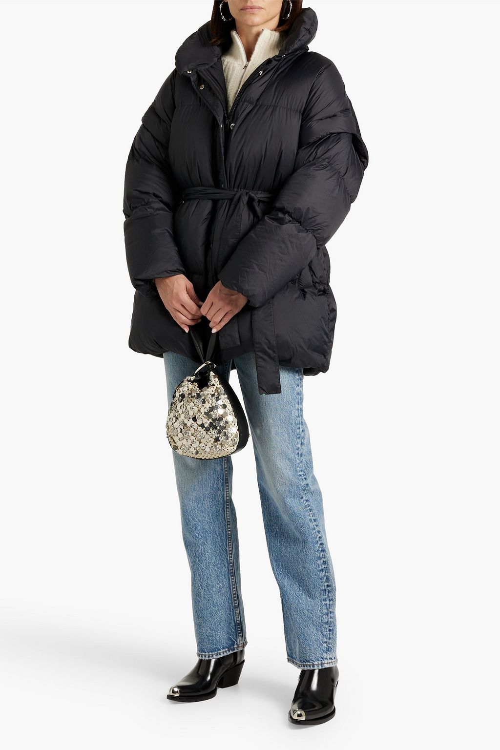 IRO Querra convertible quilted shell down jacket