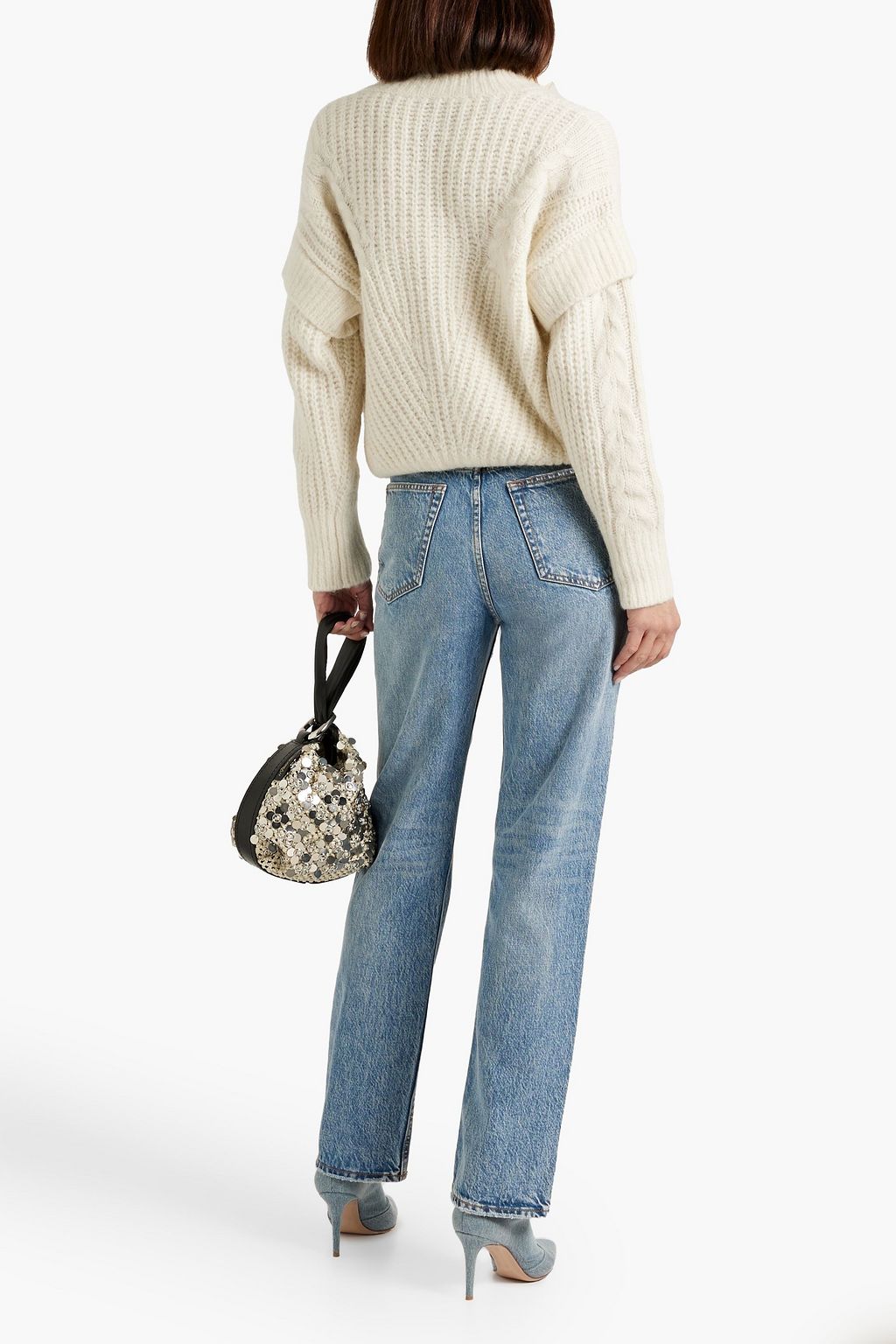 IRO Jilana cable-knit half-zip sweater