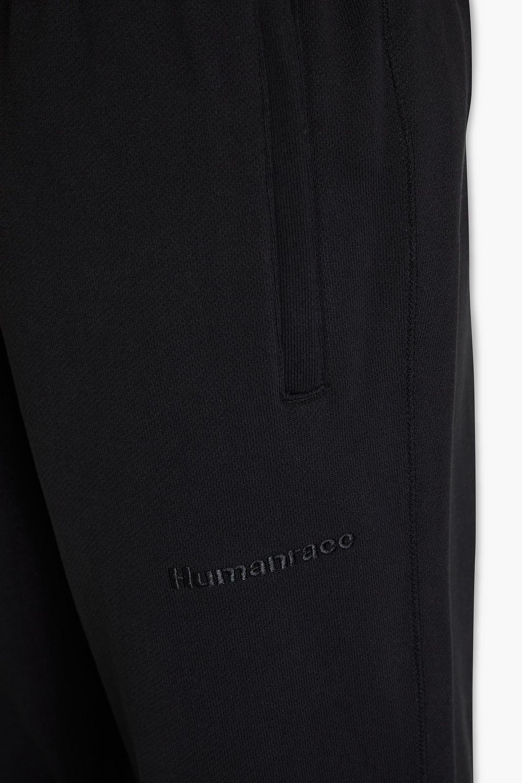 ADIDAS ORIGINALS BY PHARRELL WILLIAMS Embroidered French cotton-terry sweatpants