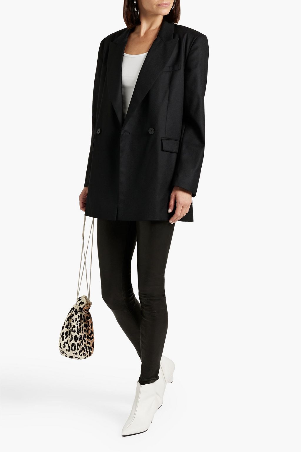 IRO Double-breasted wool-twill blazer