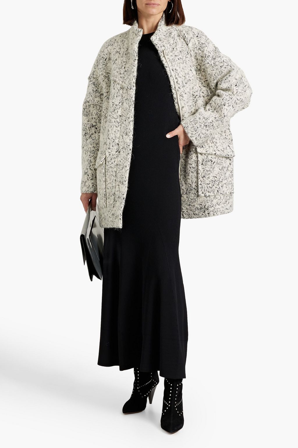 IRO Adequa cotton-blend bouclé coat