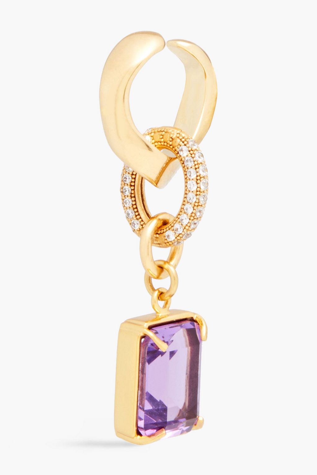CORNELIA WEBB Gold-plated, amethyst and Siamite ear cuff