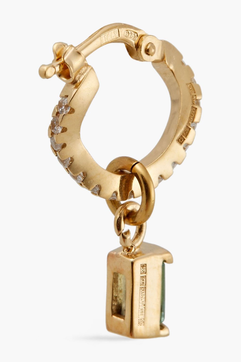 CORNELIA WEBB Gold-plated, quartz and Siamite earrings