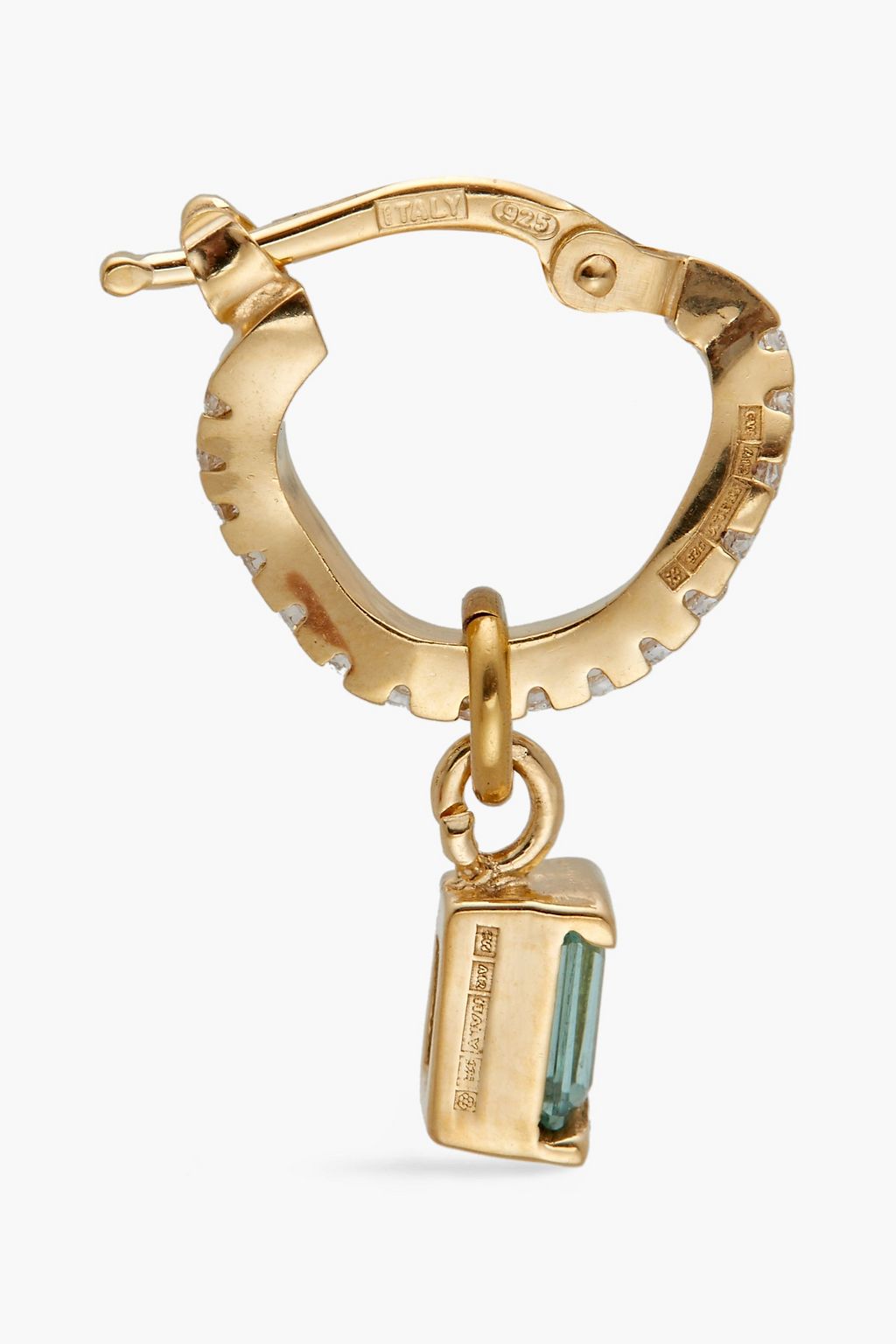 CORNELIA WEBB Gold-plated, quartz and Siamite earrings