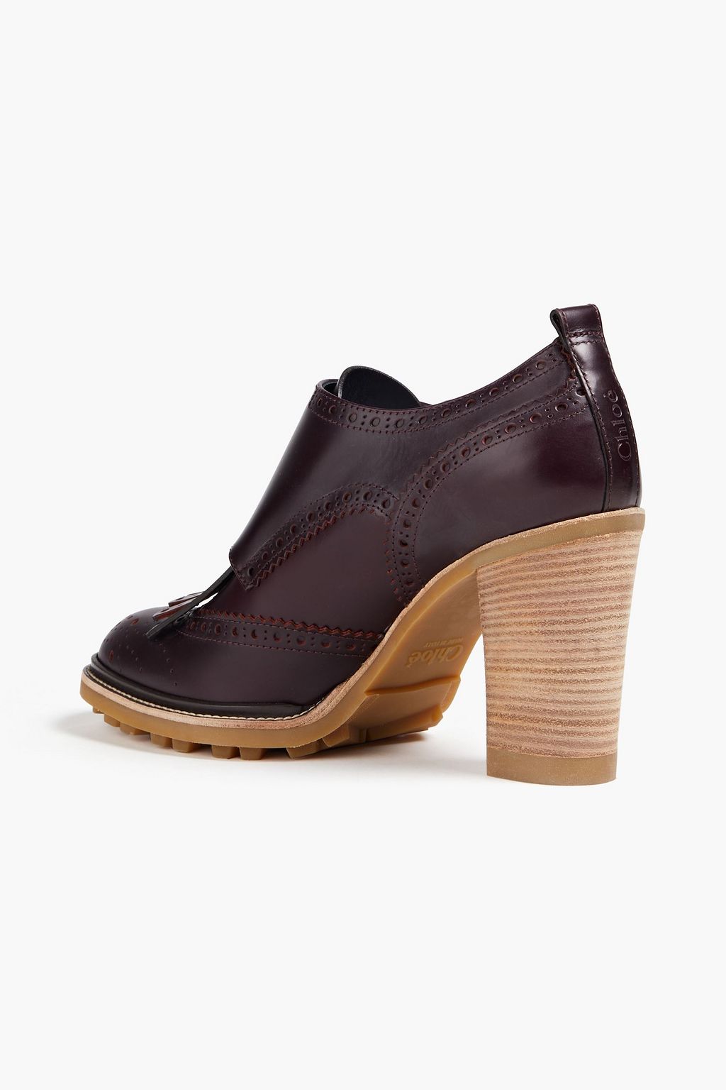 CHLOÉ Franne fringed buckled leather pumps