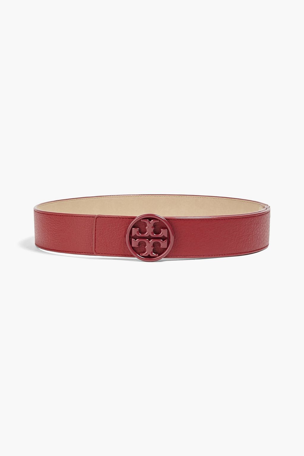 Pebbled leather belt