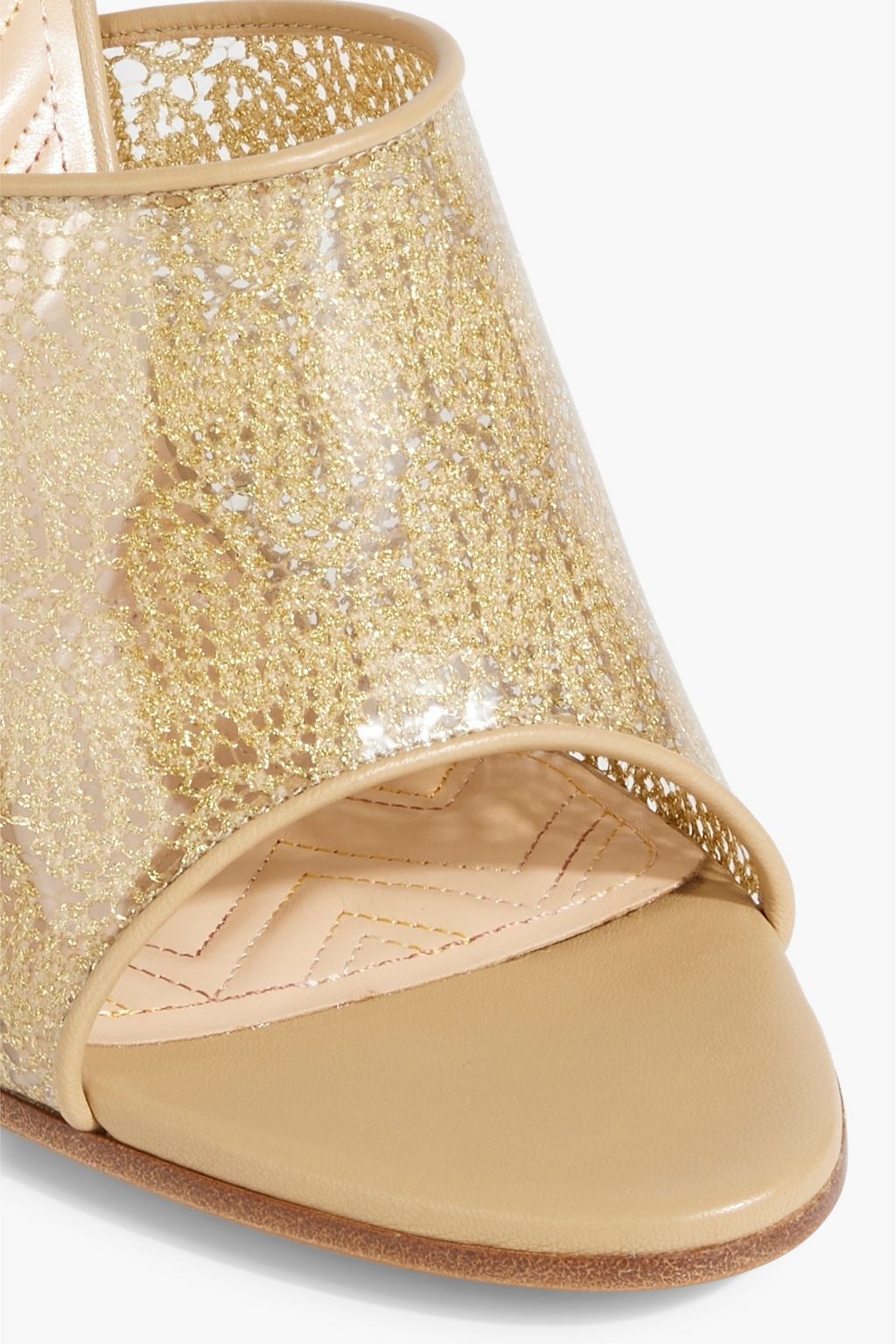 MISSONI Metallic lace and PVC mules