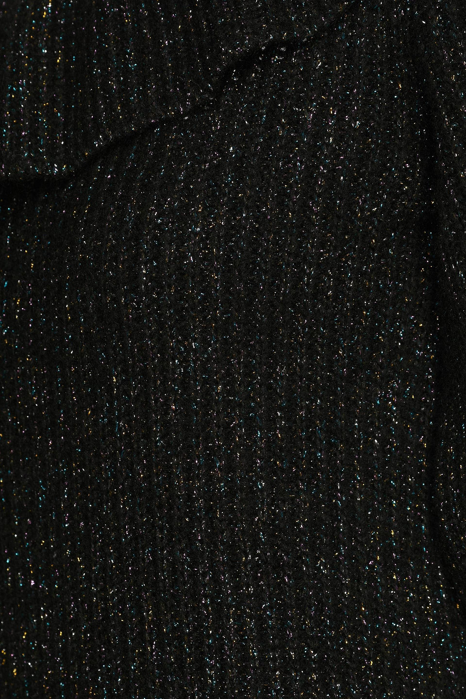 Red Valentino Rib-knit Asymmetric Top In Black